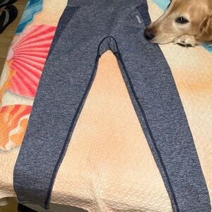 Gymshark Heathered Navy Blue Seamless Leggings